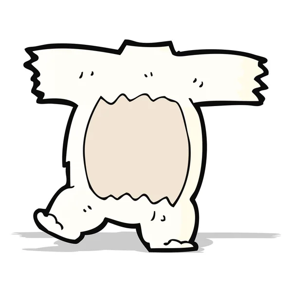Cuerpo de oso polar de dibujos animados (mezclar y combinar dibujos animados ) — Vector de stock
