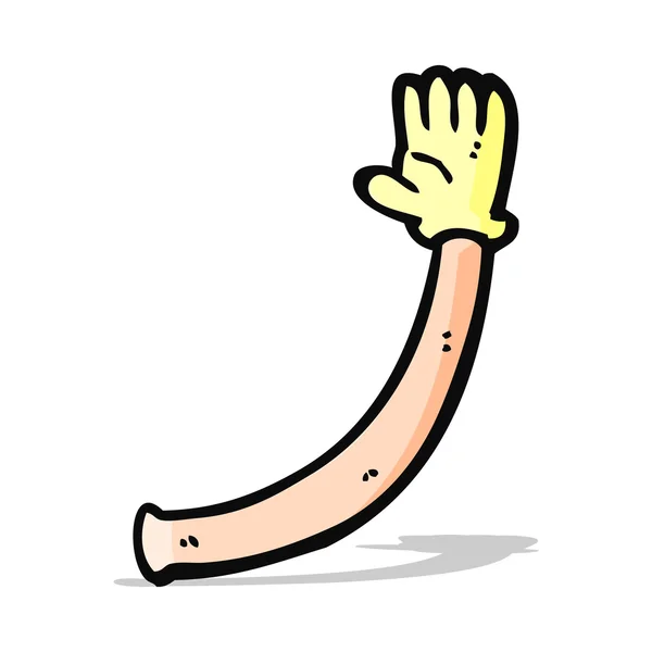 Cartoon-Arm mit Gummihandschuh — Stockvektor