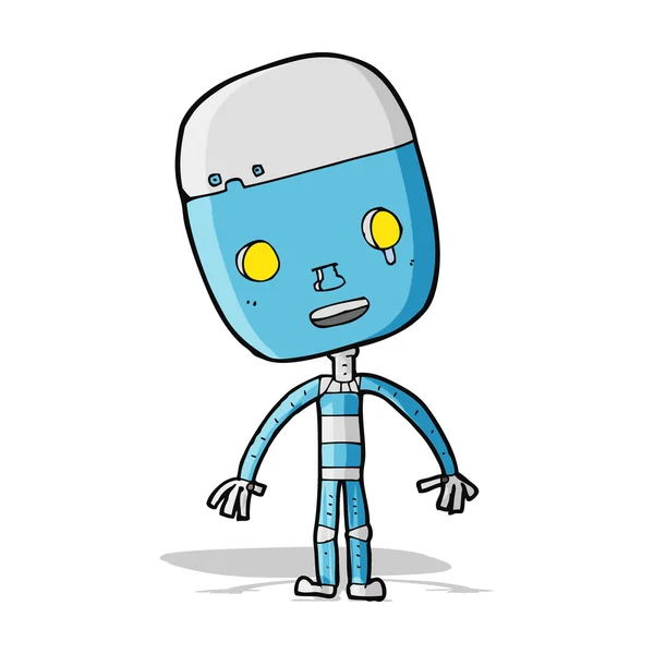 Cartoon sorgliga robot — Stock vektor