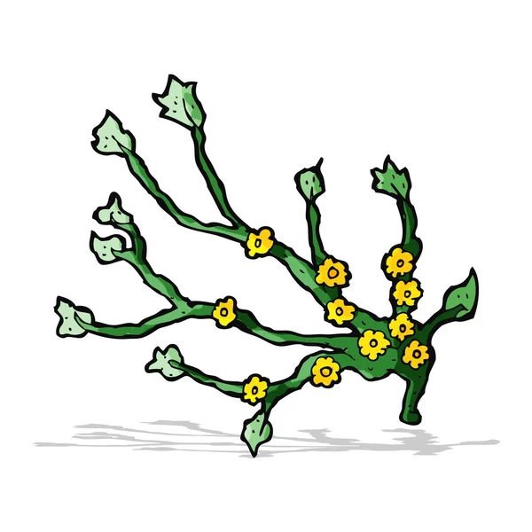 Ramo de floração desenhos animados — Vetor de Stock