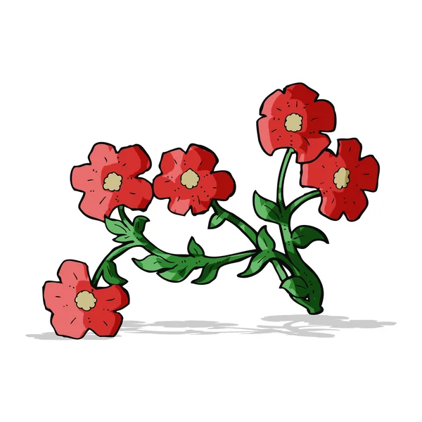 Flores de dibujos animados — Archivo Imágenes Vectoriales