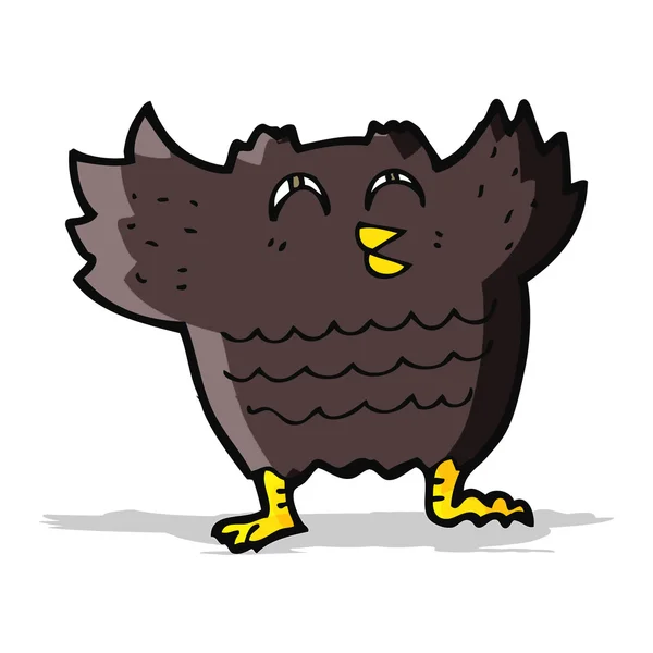 Cartoon schwarzer Vogel — Stockvektor