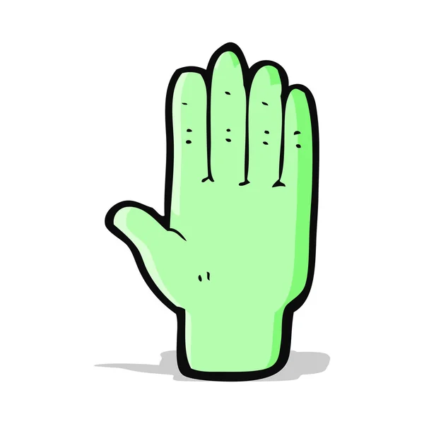 Mano de zombie de dibujos animados — Vector de stock