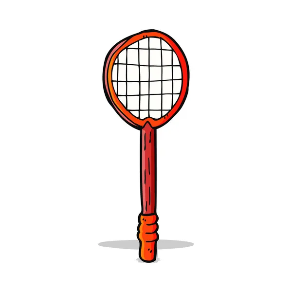 Cartoon old tennis racket — Stock Vector