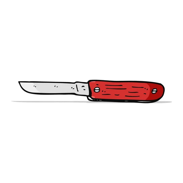 Cuchillo plegable de dibujos animados — Vector de stock