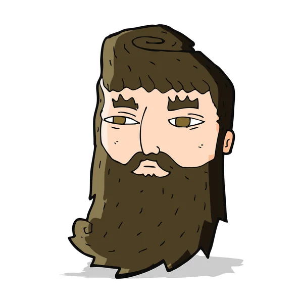 Dessin animé homme barbu — Image vectorielle