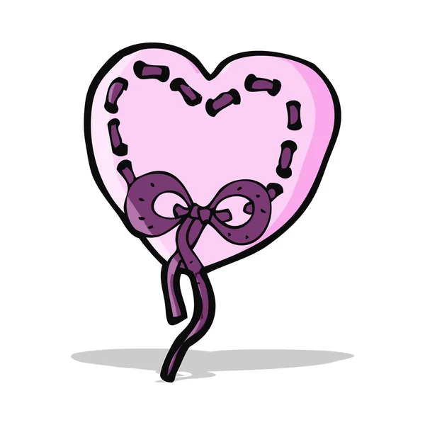 Dikişli kalp karikatür — Stok Vektör