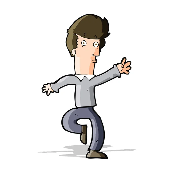 Cartoon haasten man — Stockvector