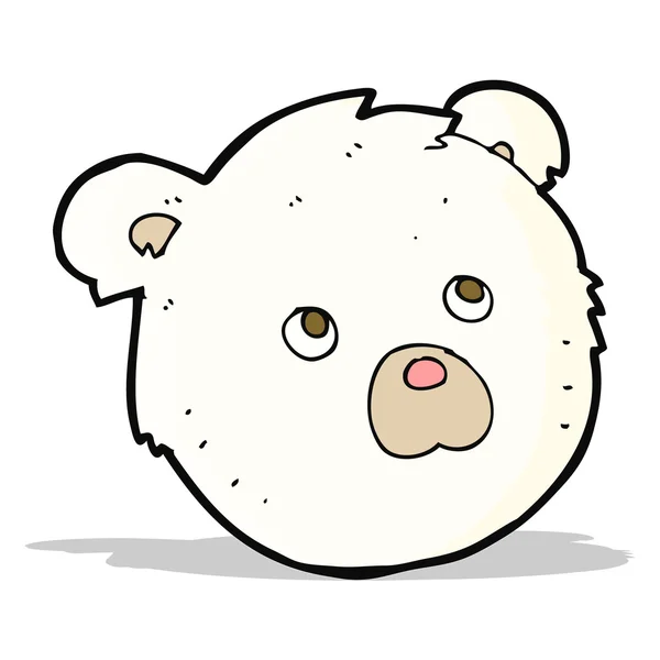 Cara de urso polar de desenho animado — Vetor de Stock