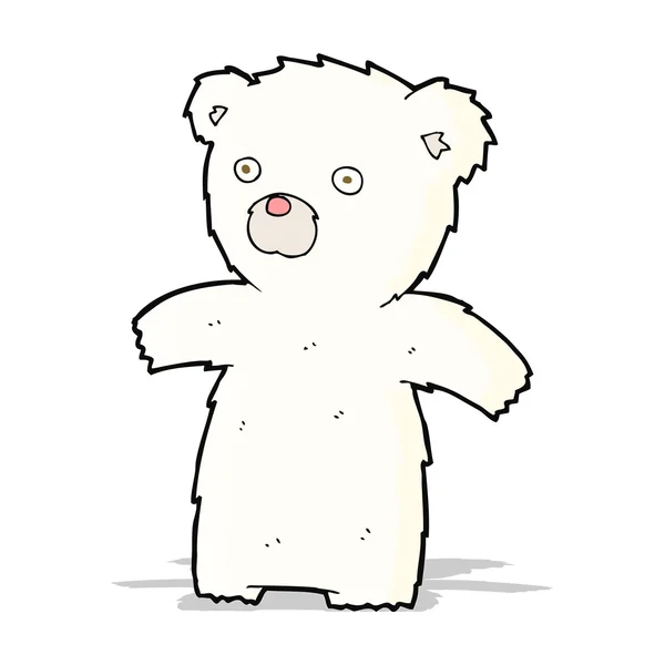 Мультяшный белый медведь — стоковый вектор