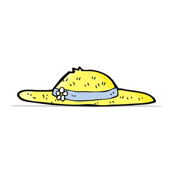 Sombrero de verano de dibujos animados — Vector de stock