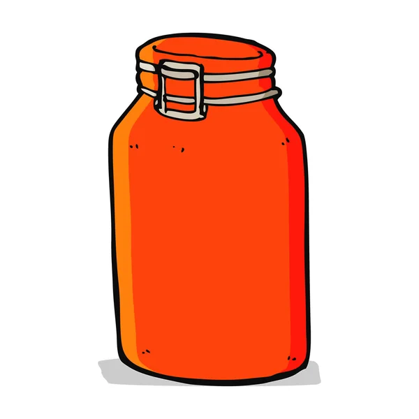 Cartoon glass jar — Stock Vector