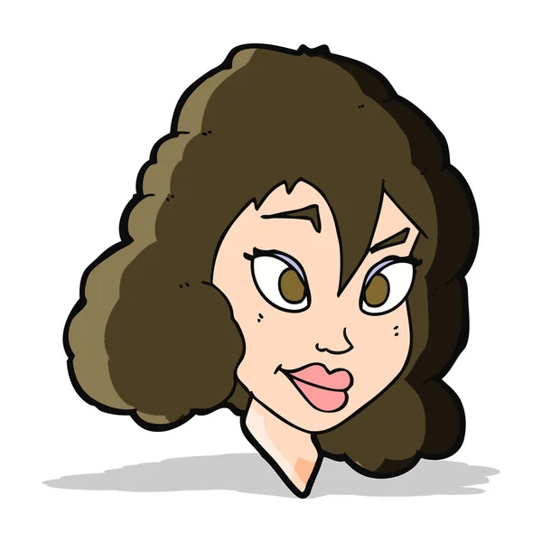 Cartoon mooie vrouw — Stockvector