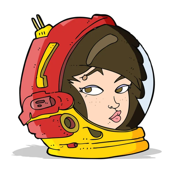 Cartoon vrouwelijke astronaut — Stockvector