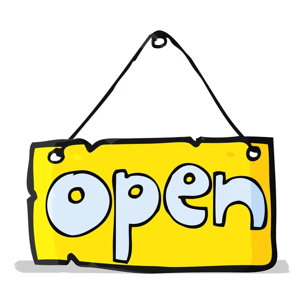 漫画オープンショップの看板 — ストックベクタ