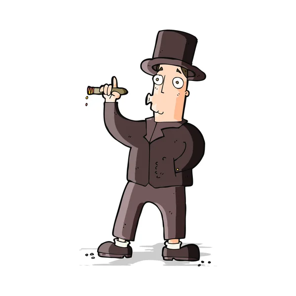 Cartoon rökning gentleman — Stock vektor