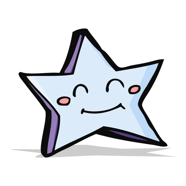 Dibujos animados personaje estrella feliz — Vector de stock