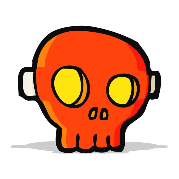 Cartoon griezelige schedel masker — Stockvector