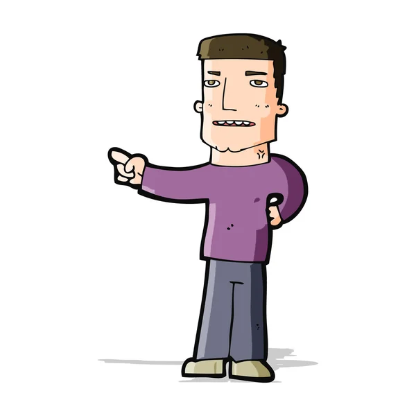 Cartoon man wijzen — Stockvector