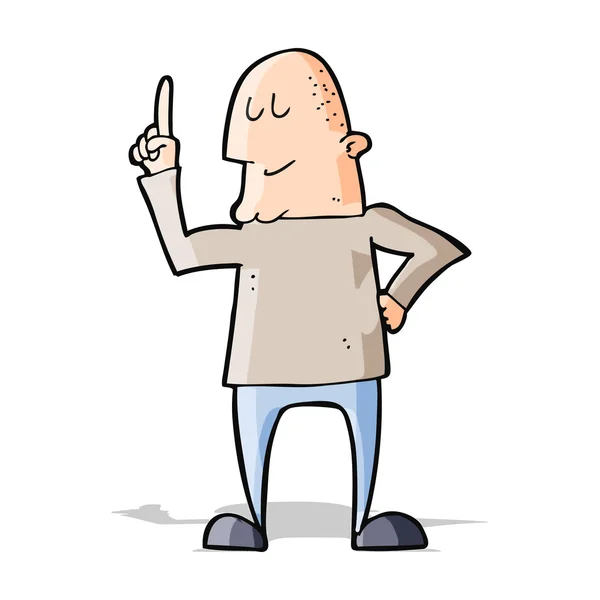 Kreskówka człowiek wskazując palec — Wektor stockowy