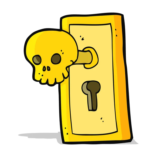 Cartoon spooky door knob — Stock Vector