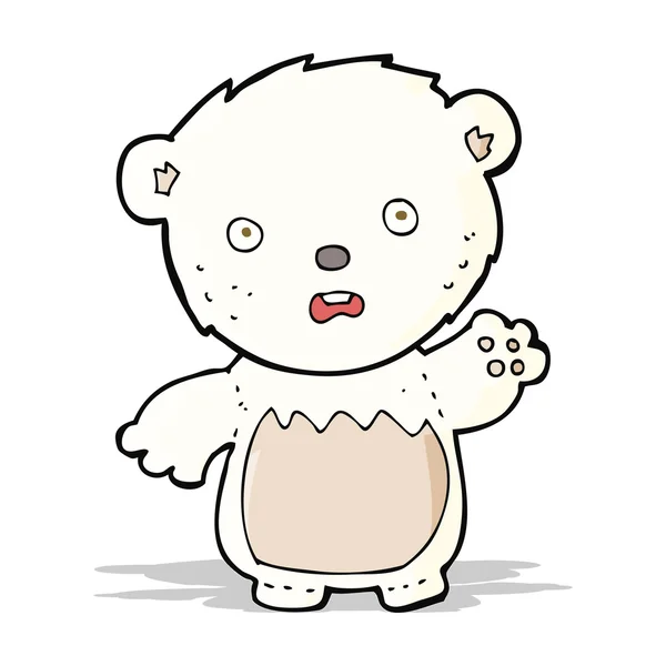Desenho animado urso polar preocupado —  Vetores de Stock