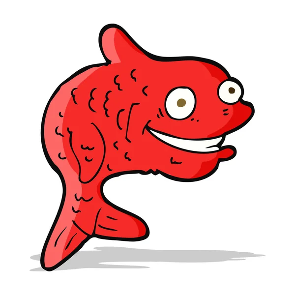 Cartone animato pesce felice — Vettoriale Stock
