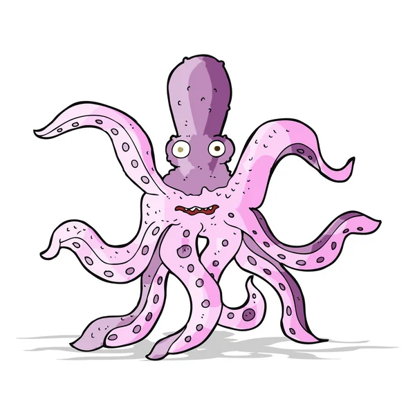 Cartoon giant octopus — Stock Vector