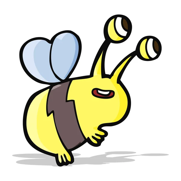 Cartoon happy bee — Stock vektor