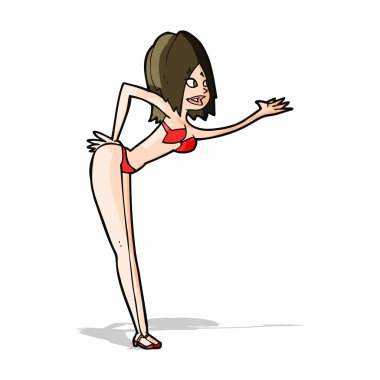 çizgi film kadın bikini