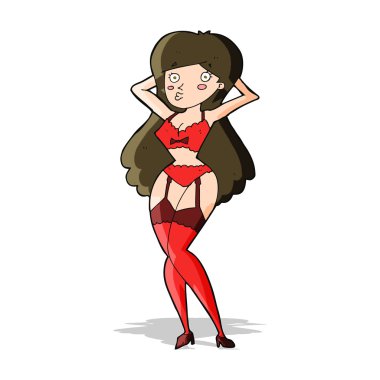 çizgi film kadın iç çamaşırı