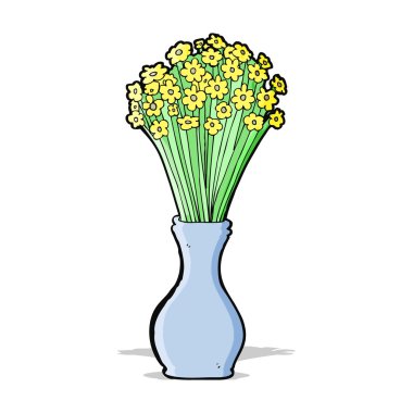 Karikatür çiçekleri.