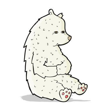 sevimli çizgi kutup ayısı