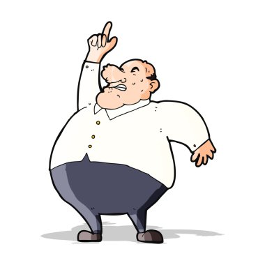 Çizgi film büyük şişko patron.