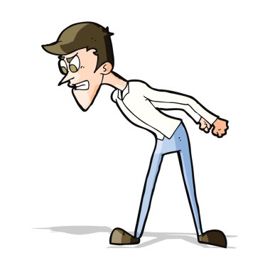 karikatür kızgın adam