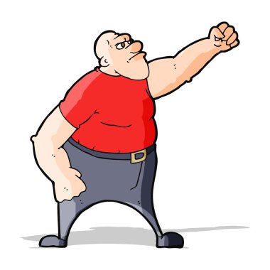 karikatür kızgın adam