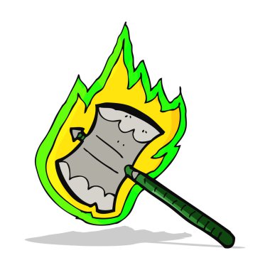 çizgi film yanan balta