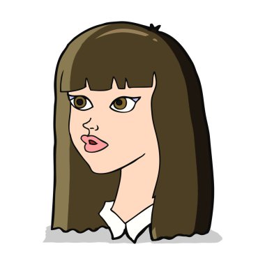 Çizgi filmdeki uzun saçlı güzel kız.