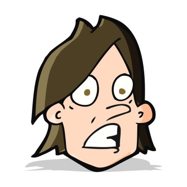 korkmuş yüz cartoon