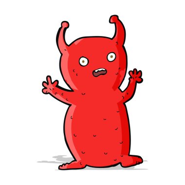 Çizgi film komik küçük uzaylı