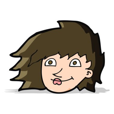 çizgi film kadın yüzü