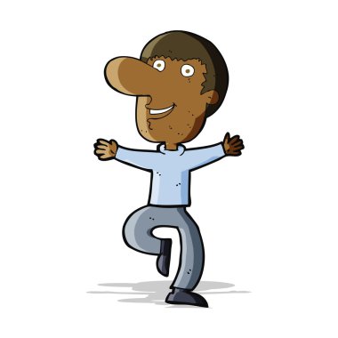 mutlu bir adam çizgi film