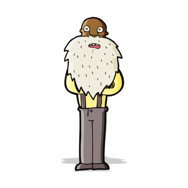 Çizgi film sakallı yaşlı adam