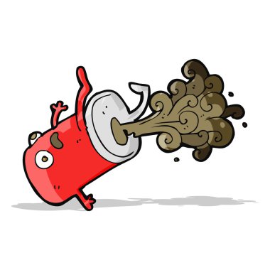 Çizgi film eski içki kutusu.