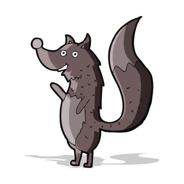 karikatür sallayarak kurt