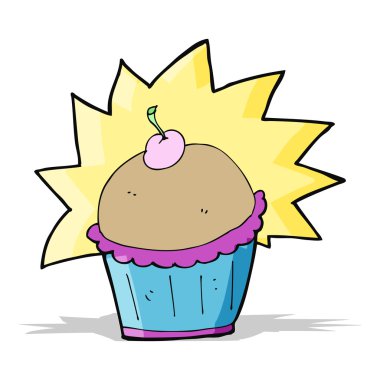 karikatür cupcake