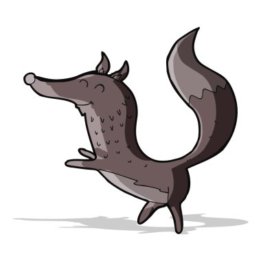 karikatür mutlu kurt