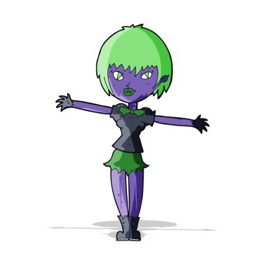 karikatür vampir kız