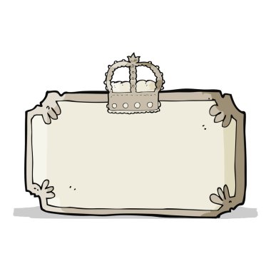 karikatür eski çerçeve afişi