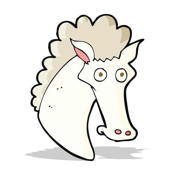 Cabeça de cavalo dos desenhos animados — Vetor de Stock